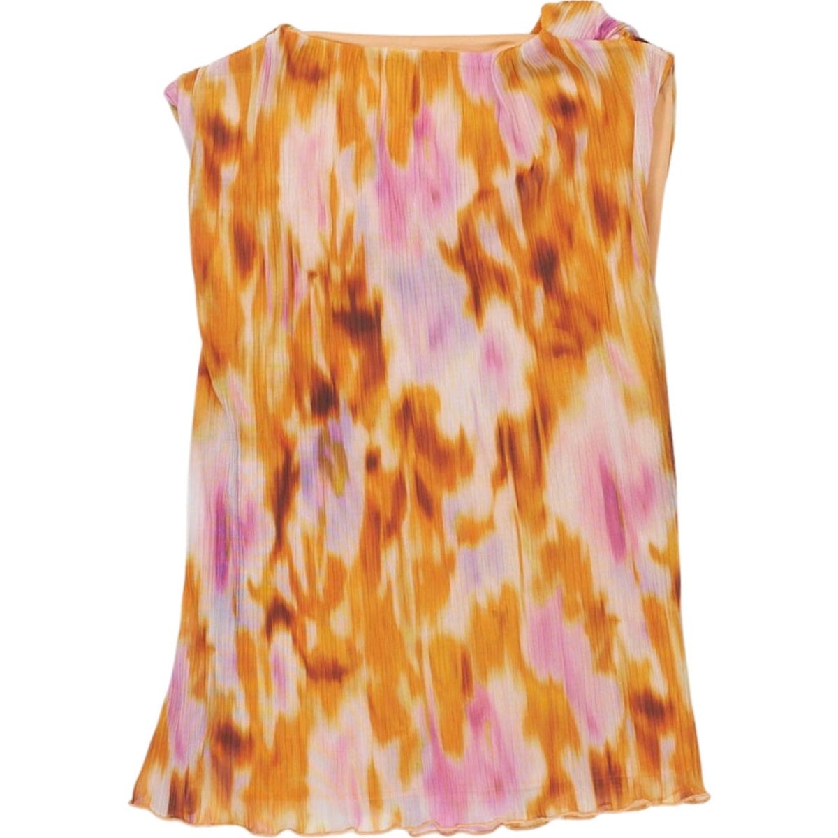 Anthropologie Orange Pink Sleeveless Top