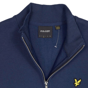 Lyle & Scott Navy Fleece Lined Quarter Zip Sweatshirt