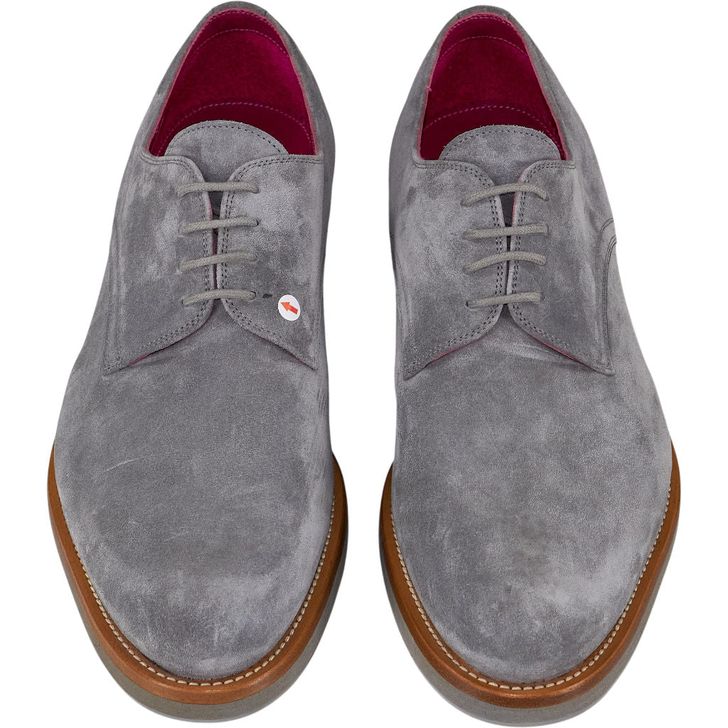 Manolo Blahnik Grey Suede Derby Shoes