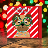 Christmas Dog With Glasses Christmas cards - pack of 8