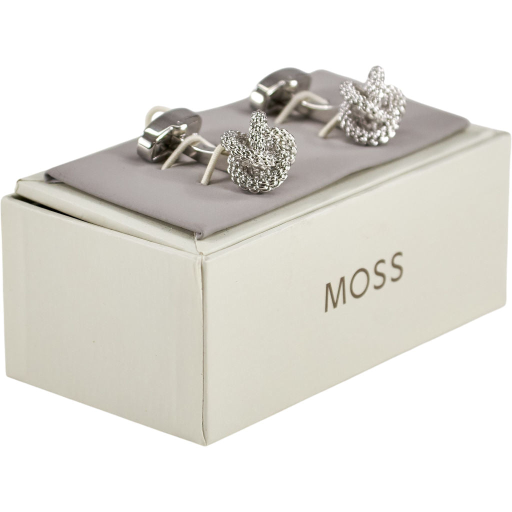 Moss Silver Tone Cufflinks