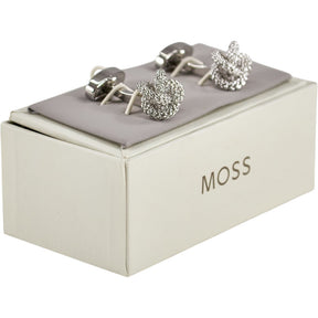 Moss Silver Tone Cufflinks