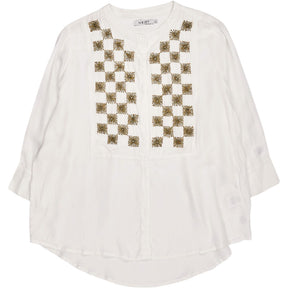 NRBY White Embroidered Blouse