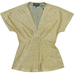 WYSE London Gold Caley Metallic Top