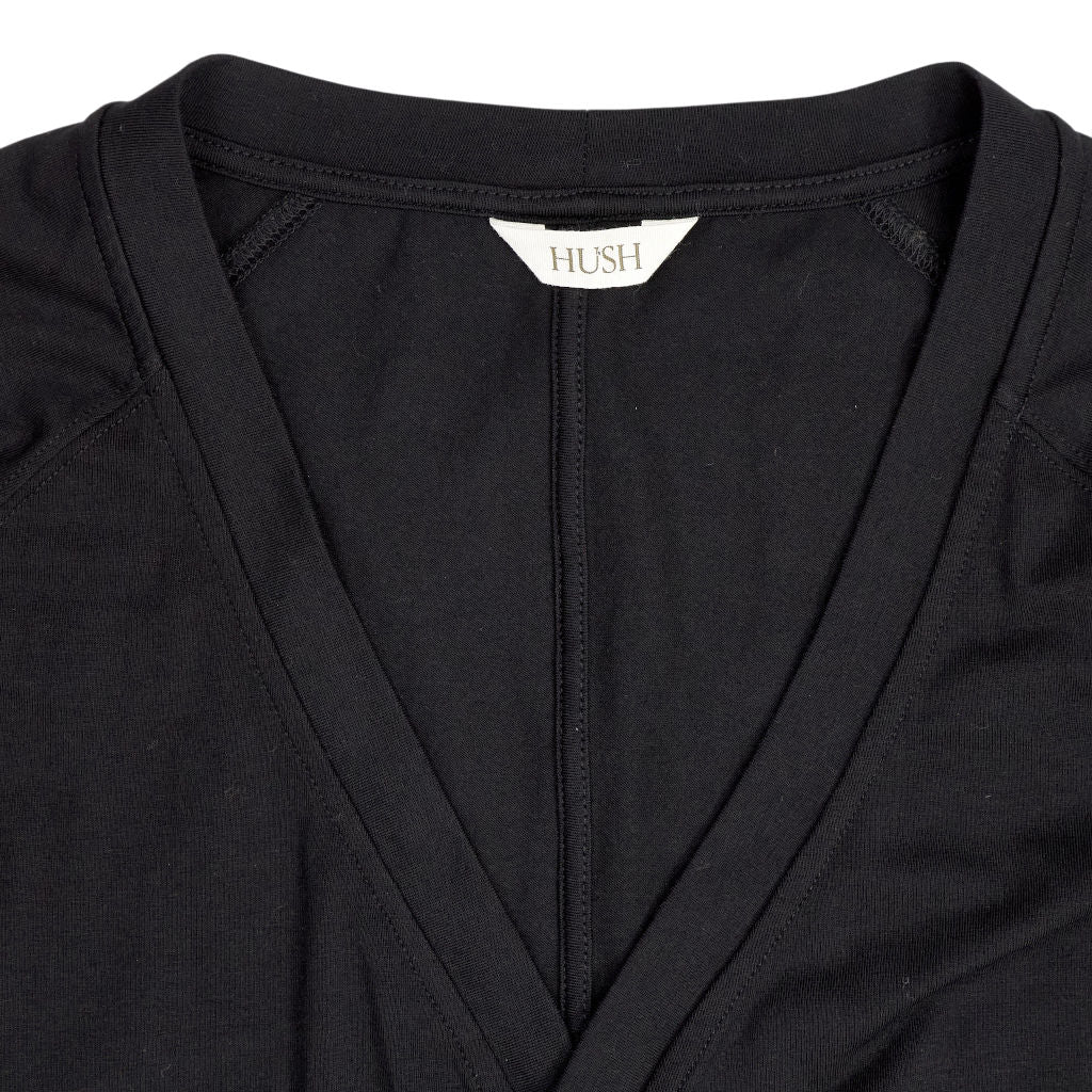 Hush Black Wrap Top