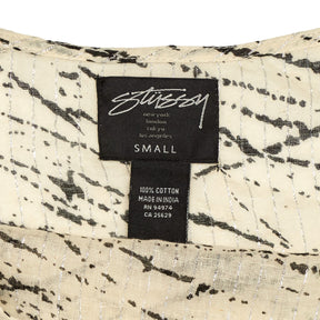 Stussy Beige Black Print Cotton Dress