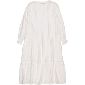 NRBY White Linen Midi Dress