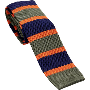 Drake's Multicolour Striped Silk Tie