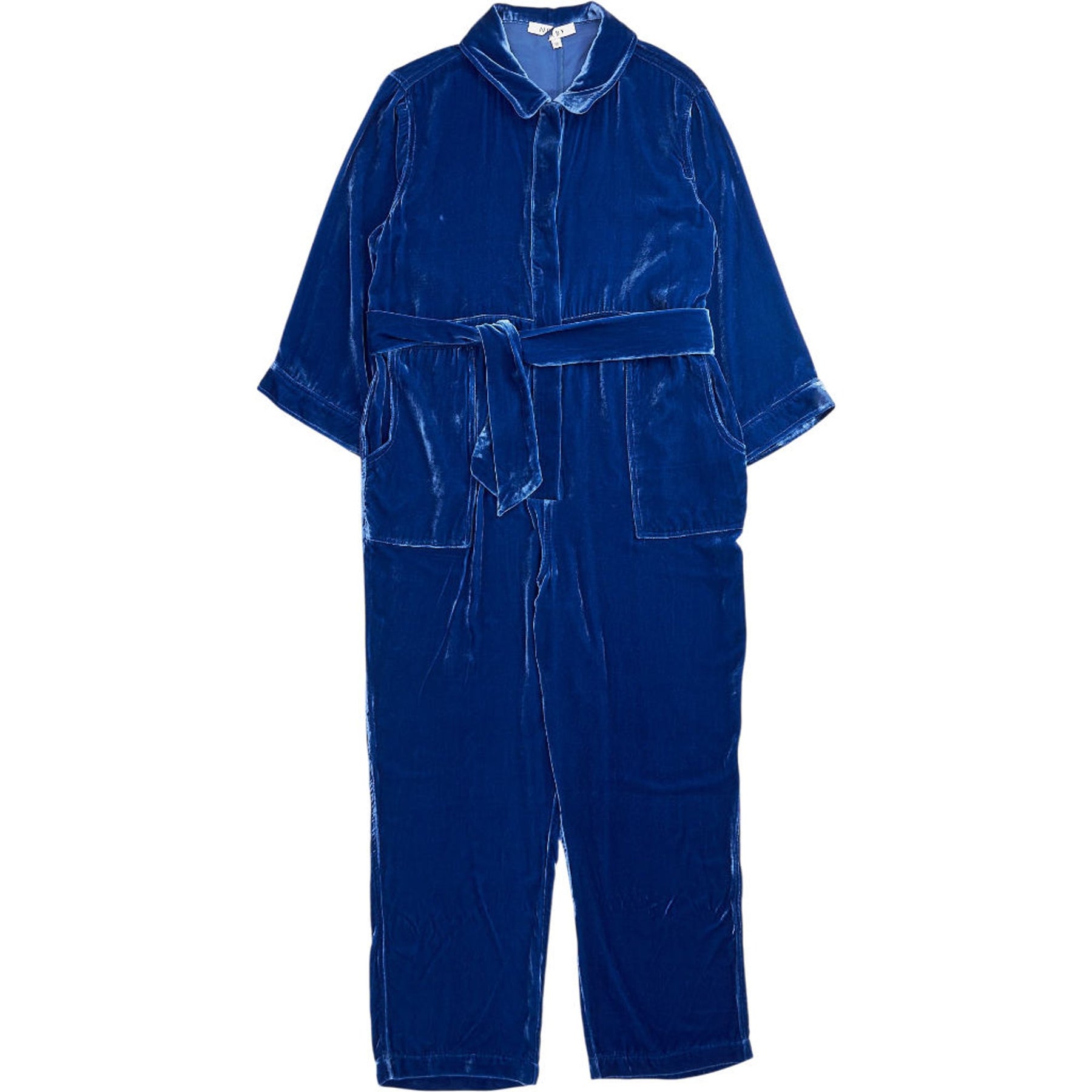 NRBY Blue Velvet Jumpsuit