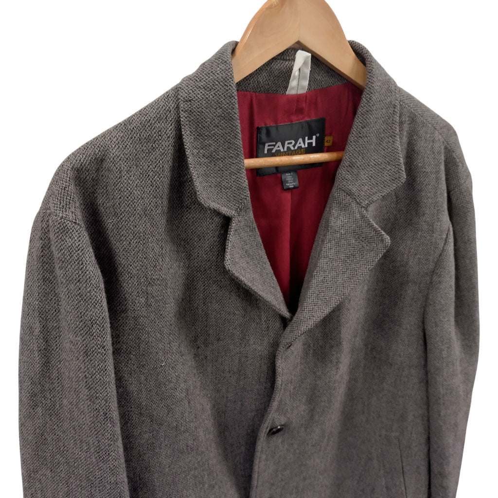 Farah Grey Wool Blend Jacket