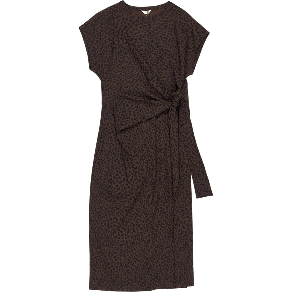 Hush Brown Animal Print Trinny Midi Dress