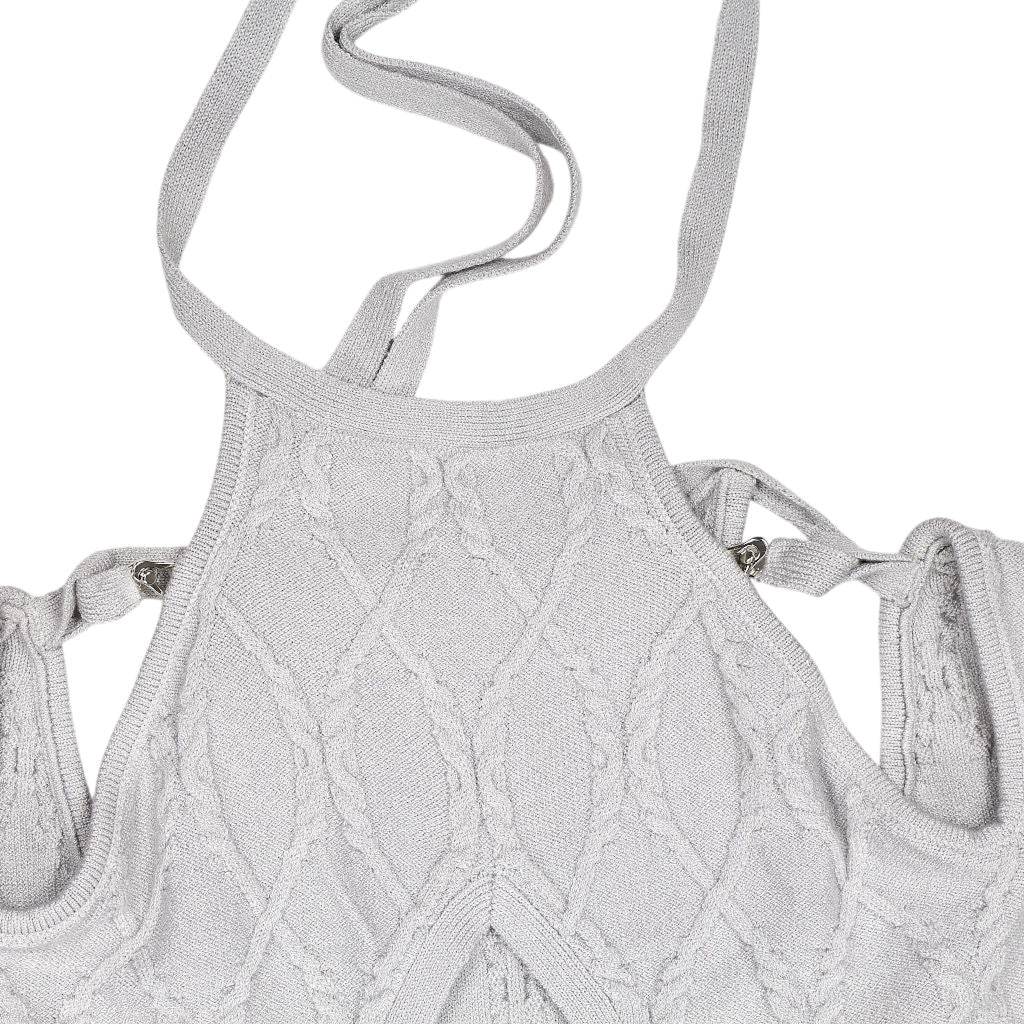 SRVC Grey Claw Cable Knit Top