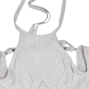 SRVC Grey Claw Cable Knit Top