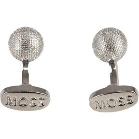 Moss Silver Textured Cufflinks
