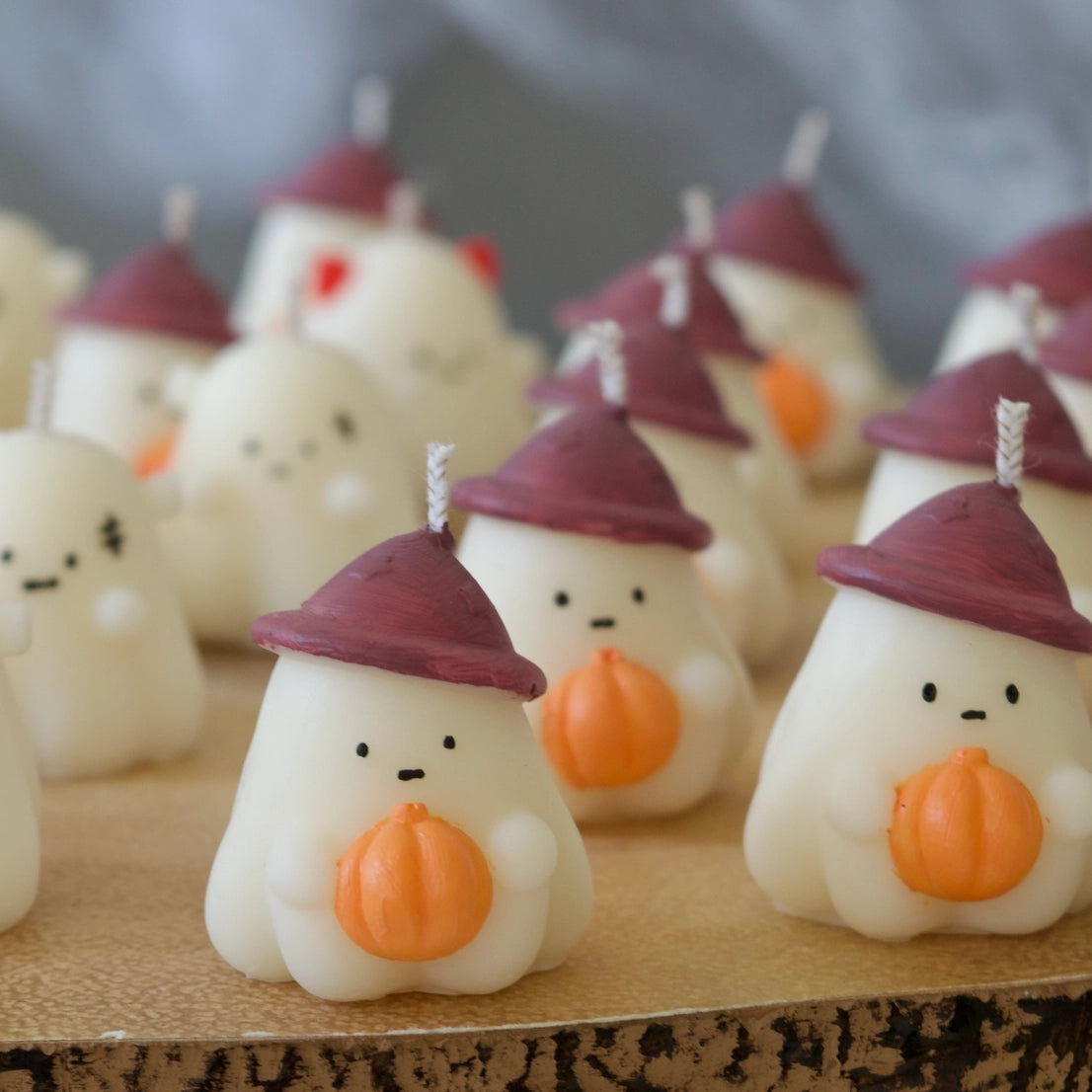 Set of 3 Halloween Ghost Soy Candles