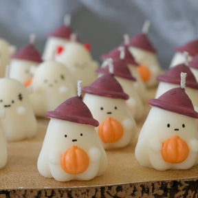 Set of 3 Halloween Ghost Soy Candles