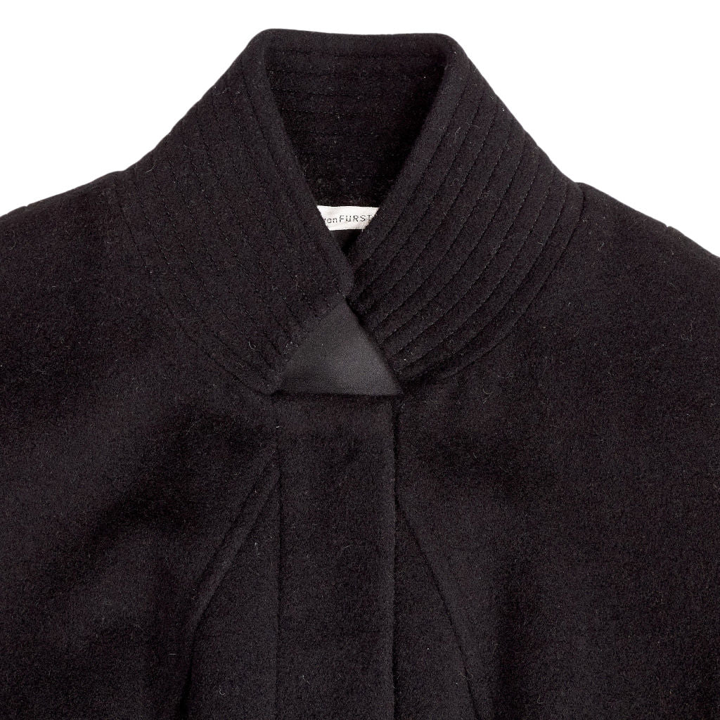 Diane Von Furstenberg Black Quinnie Coat