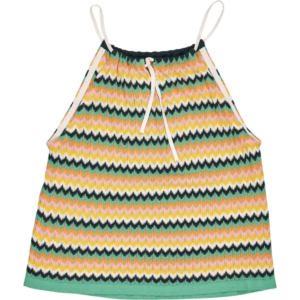 Hush Ecru Multi Nora Knitted Halter Vest