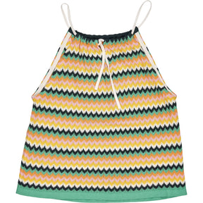 Hush Ecru Multi Nora Knitted Halter Vest