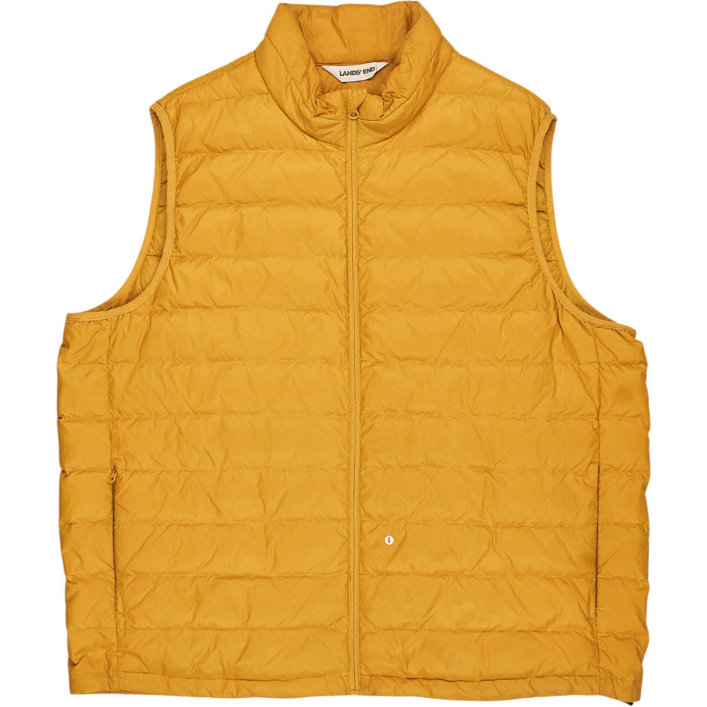 Lands' End Yellow Puffer Gilet Vest