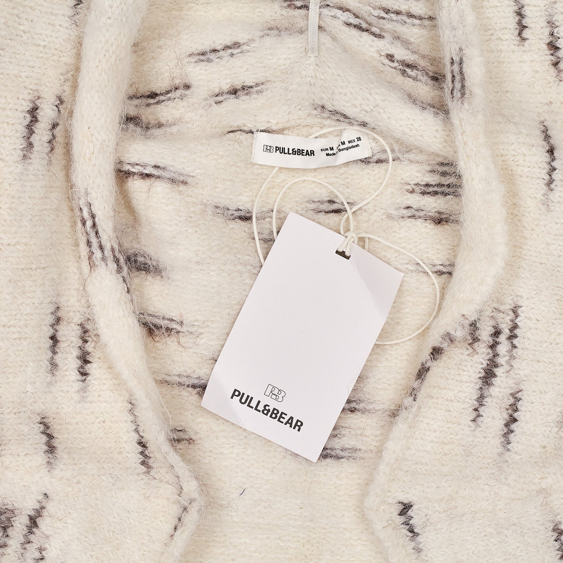 Pull&Bear Cream Patterned Cardigan