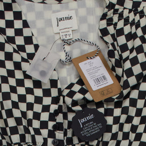 Joanie Simmy Checkerboard Black White Dress