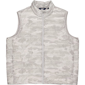 Lands' End White Grey Camo Gilet