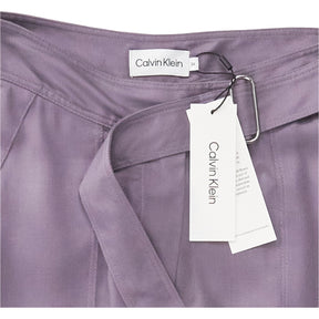 Calvin Klein Purple Tencel Slim Straight Trousers