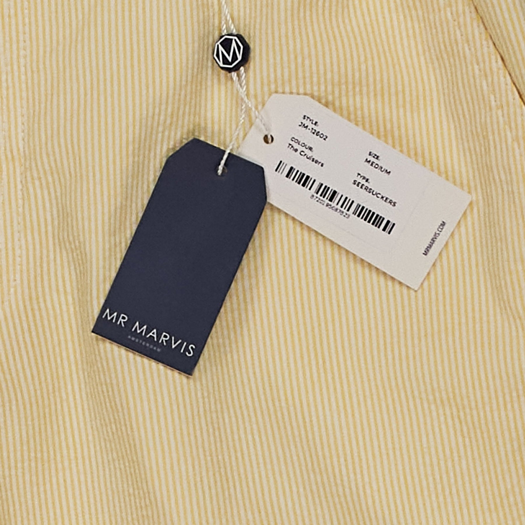 MR MARVIS Yellow Seersucker Shorts