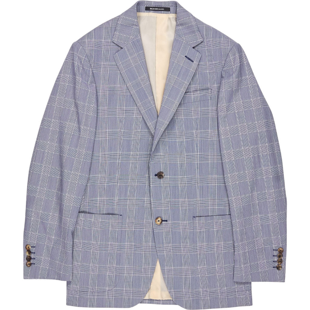 Richard James Blue Check Wool Blazer