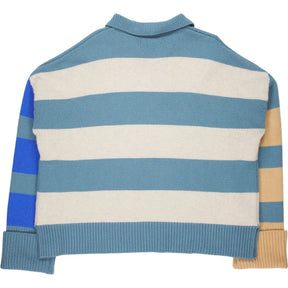 Beaufort & Blake Blue Striped Knit Jumper