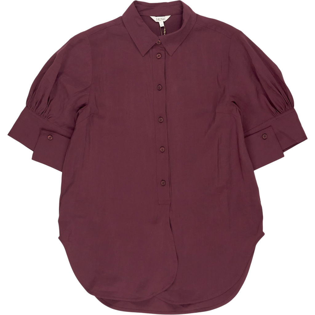 Hush Burgundy Laila Short-Sleeve Shirt