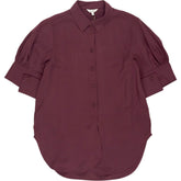 Hush Burgundy Laila Short-Sleeve Shirt