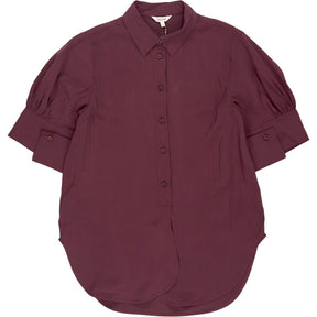 Hush Burgundy Laila Short-Sleeve Shirt