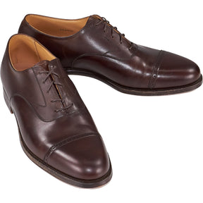 Crockett & Jones Dark Brown Cap Toe Leather Oxford Shoes  11 D