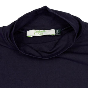Isabella Oliver Navy Maternity Turtleneck Top