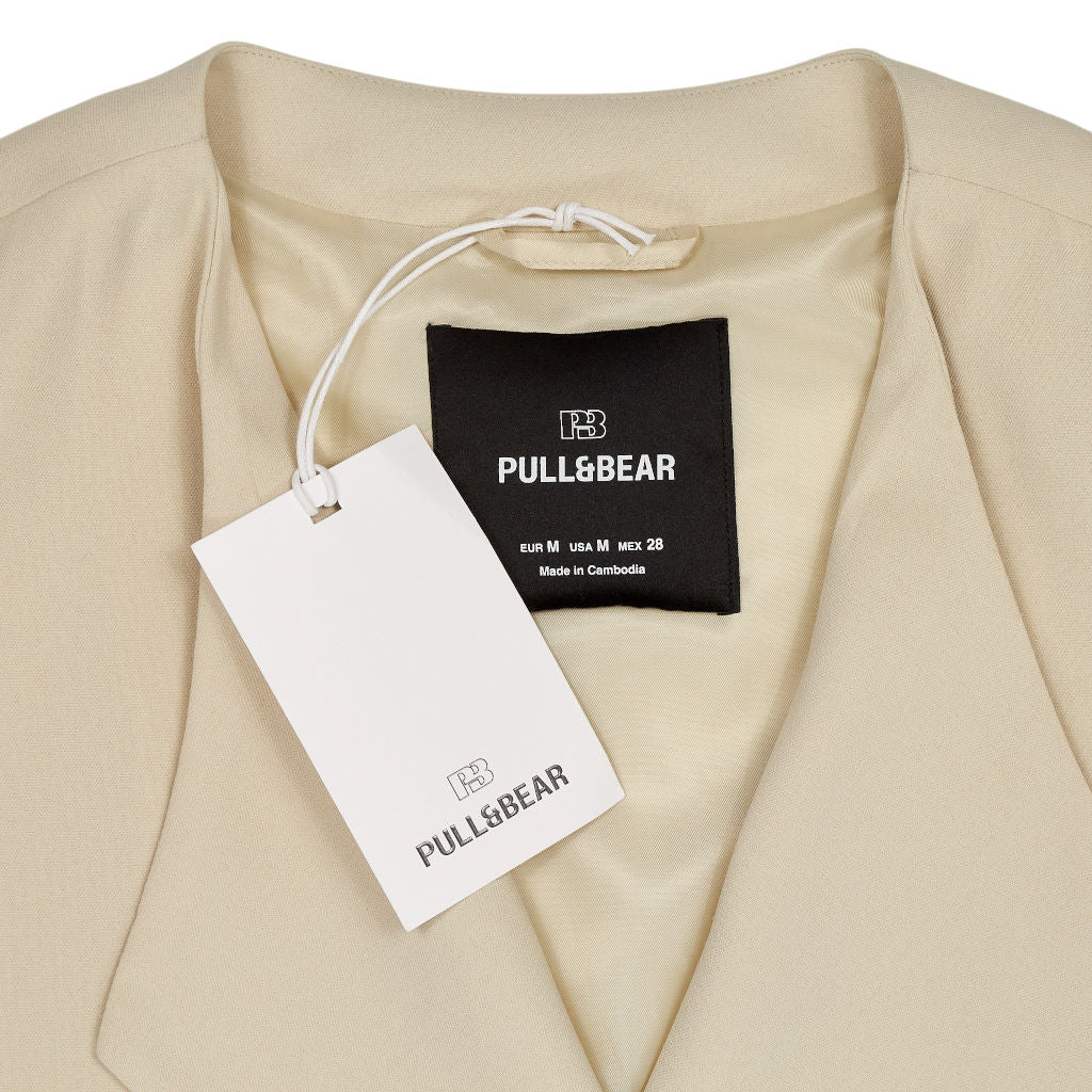 Pull & Bear Beige Cropped Blazer
