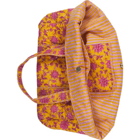 Pink City Prints Floral Yellow Pink Tote Bag