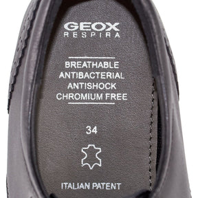 Geox Black J Plie Leather Brogues