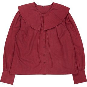 OMNES Red Helena Blouse Poplin