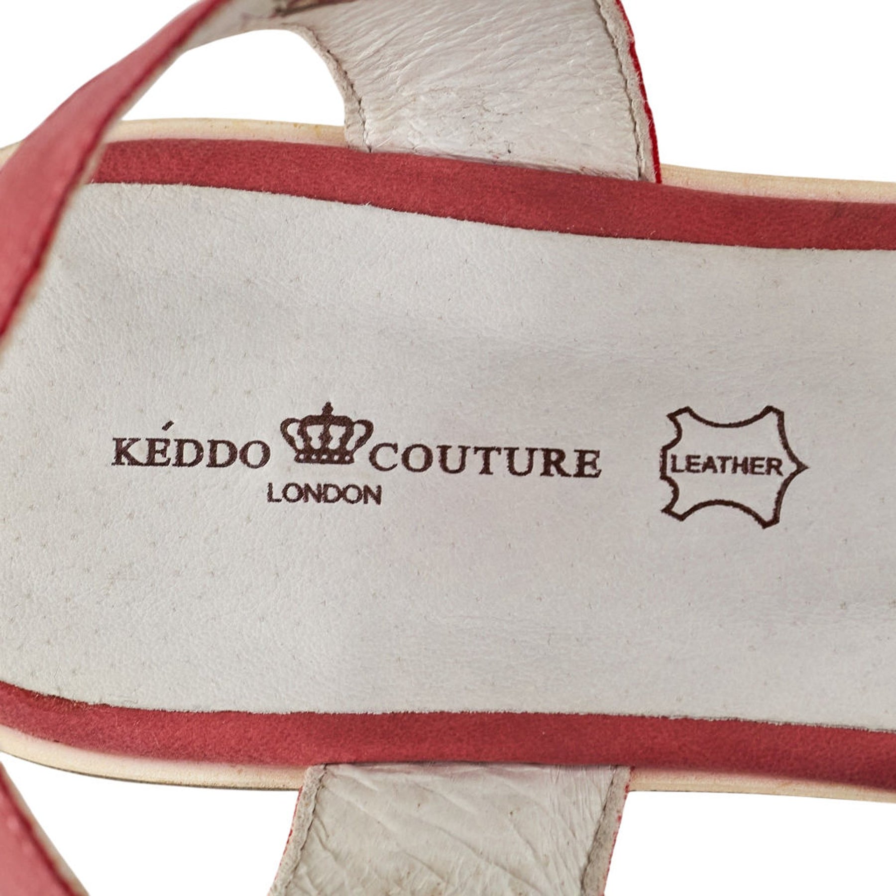 Keddo Red Sandals Leather Strap UK 6