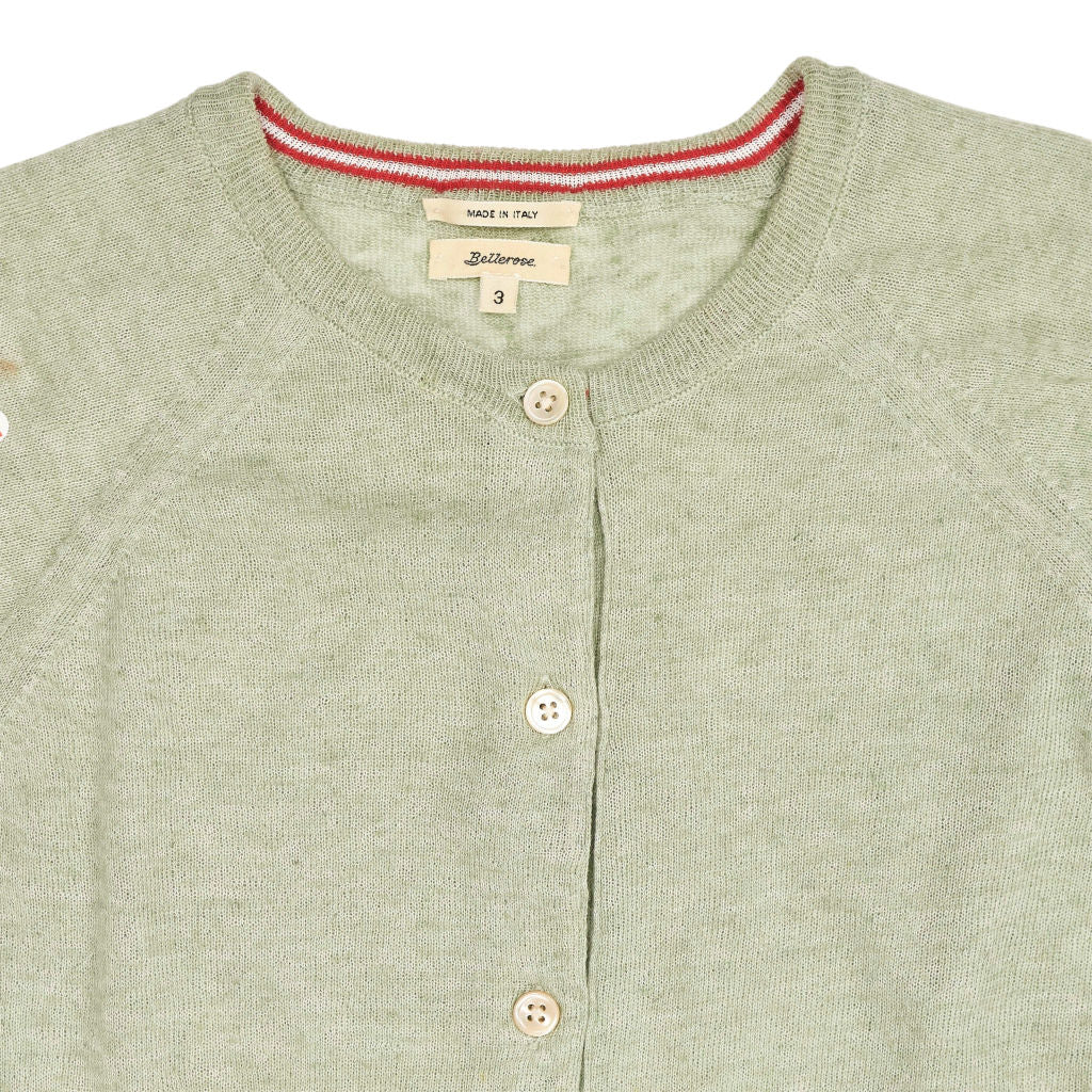 Bellerose Green Button-Up Cardigan
