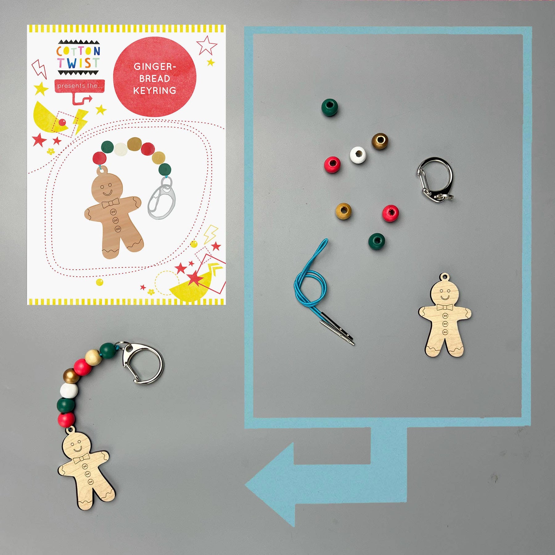 Make Your Own Gingerbread Keyring Craft Kit