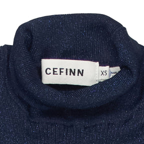 Cefinn Navy Metallic Knit Top