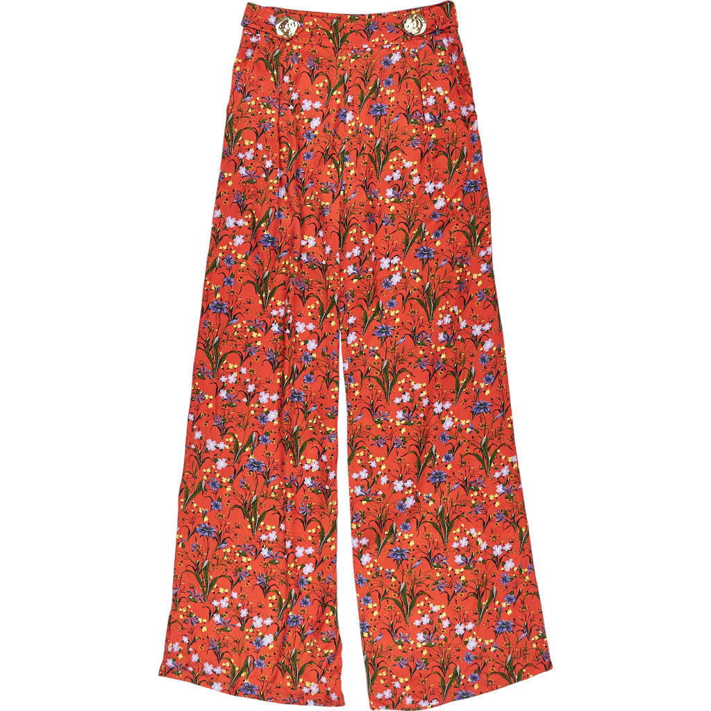 Mother of Pearl Orange Floral Trousers