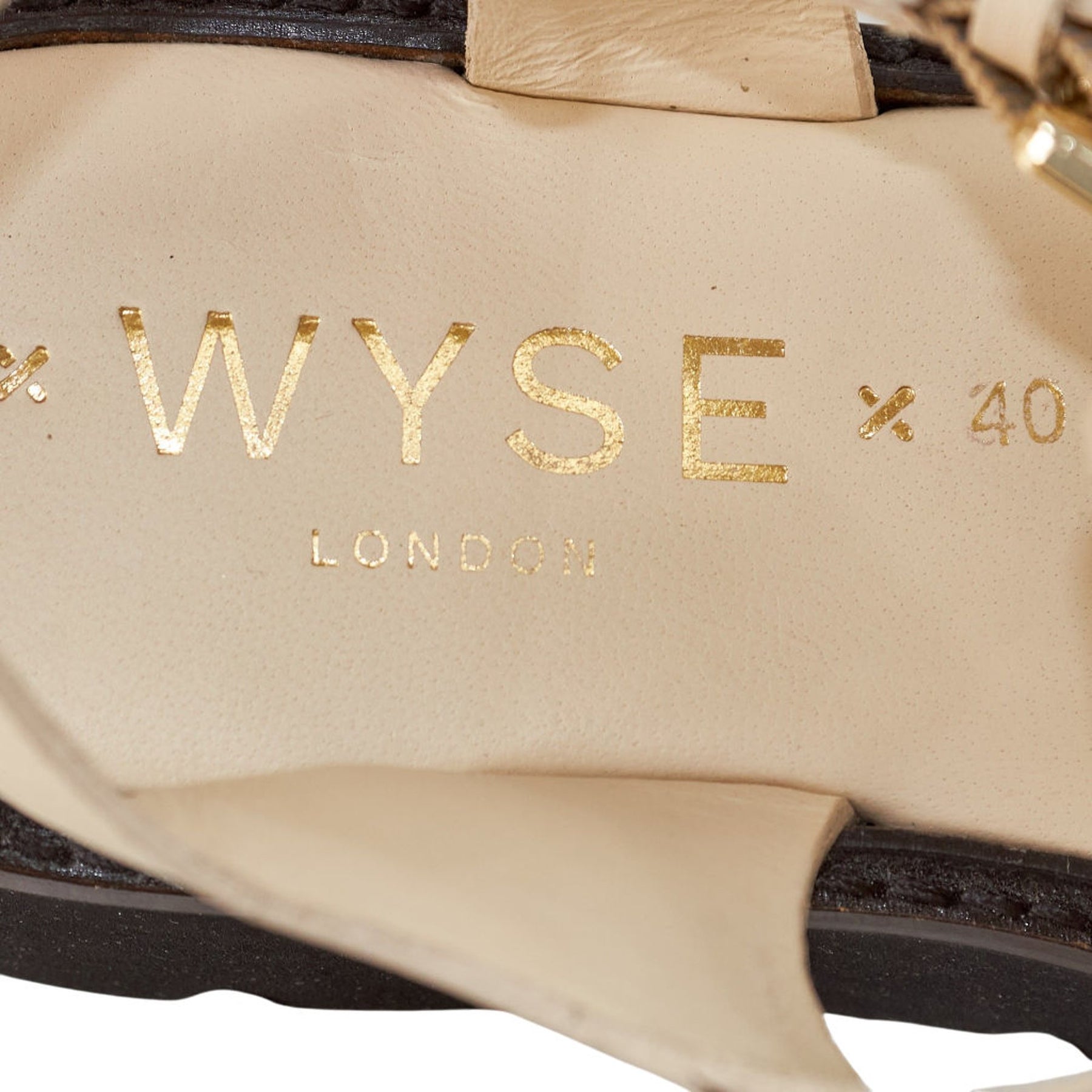 Wyse Beige Leather Sandals