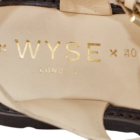 Wyse Beige Leather Sandals