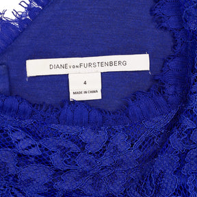 Diane von Furstenberg Blue Zarita Lace Dress