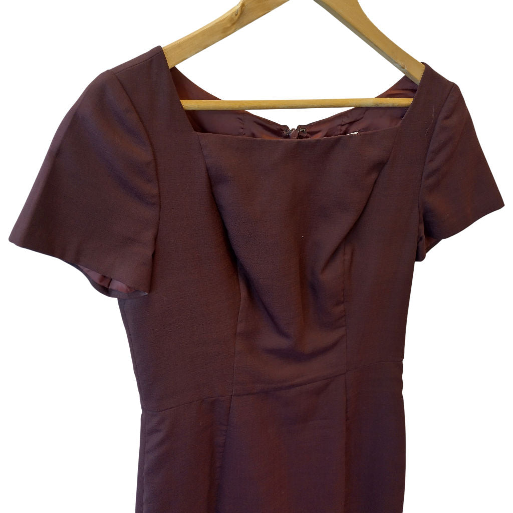 Reiss Burgundy Wool Formal Dress