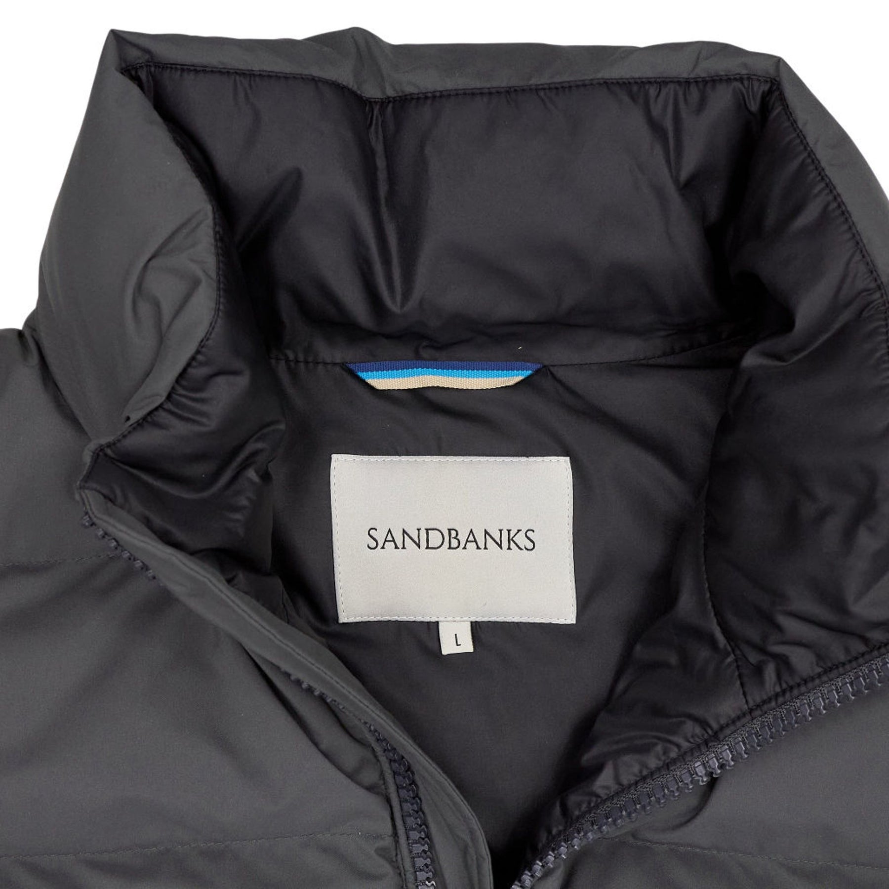 Sandbanks Charcoal Printed Puffer Jacket
